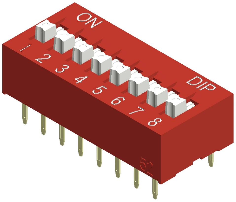 DIPTRONICS DIP-Schalter Polzahl 2 Standard Diptronics NDS-02V 1 St.