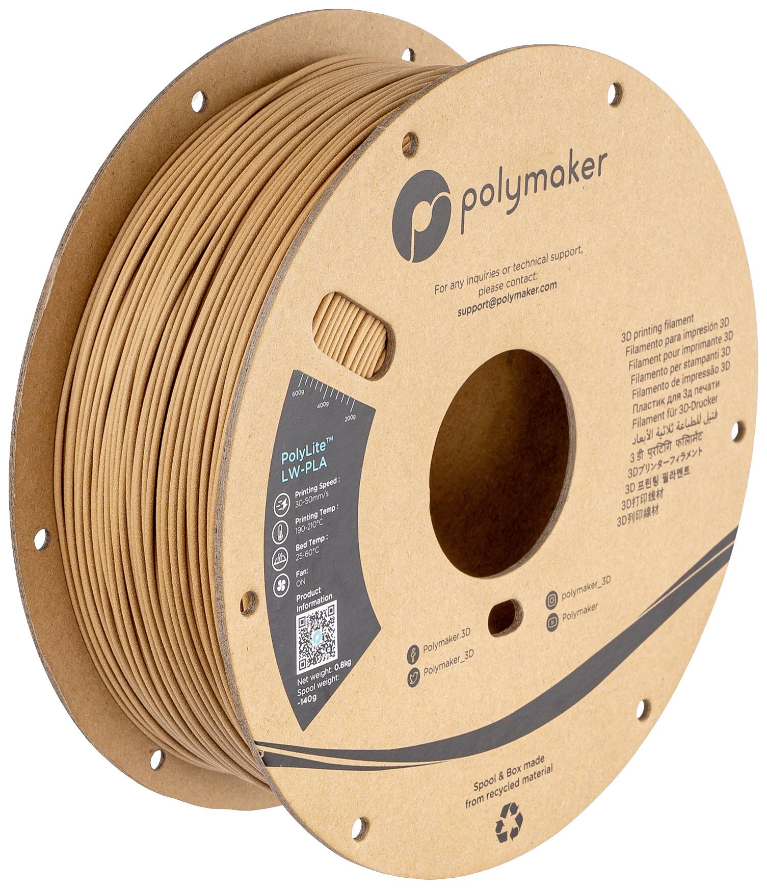 Polymaker PolyLite LW-PLA (PA08004)