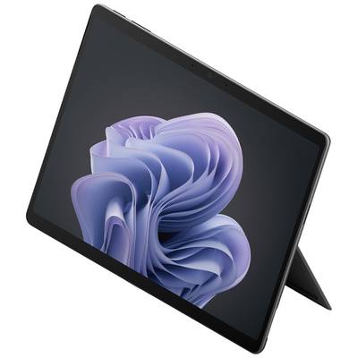Das Bild zeigt ein Tablet, das schräg steht und ein abstraktes, bläulich-violettes Hintergrundbild auf dem Bildschirm anzeigt.