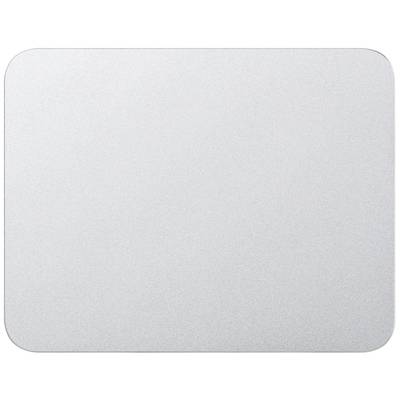 'Rechteckiges, silbergraues Trackpad mit abgerundeten Ecken'.