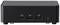 Ein schwarzes Computergehäuse mit zwei USB-Ports, einem USB-C-Port und einem Netzschalter auf der Vorderseite.