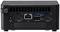 'Rückseite eines Mini-PCs mit Anschlüssen: zwei HDMI, zwei Thunderbolt, ein Ethernet, zwei USB-Ports und Netzteilanschluss.'
