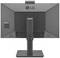 Ein LG Computermonitor, Rückansicht, zeigt die Standfunktion und Anschlüsse. Ideal für ergonomische Arbeitsplatzlösungen.