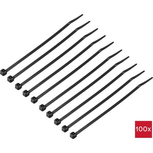 TRU COMPONENTS TC-12533320 Kabelbinder 150 mm 3.6 mm Schwarz 100 St.