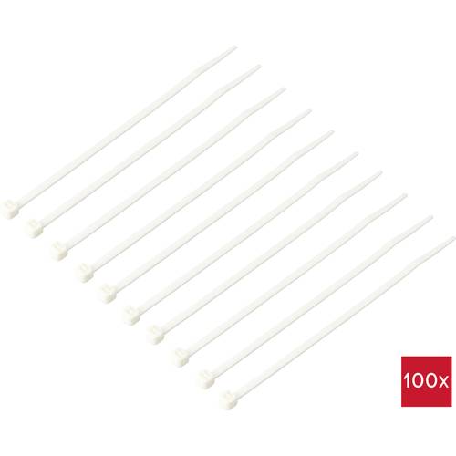 Thumbnail - TRU COMPONENTS TC-12533332 Kabelbinder 150 mm 3.6 mm Weiß Flammhemmend 100 St.