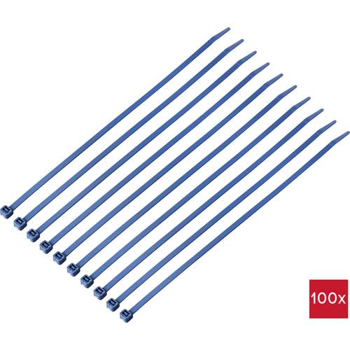 TRU COMPONENTS TC-12533356 Kabelbinder 280 mm 4.8 mm Blue Metall detektierbar 100 St.