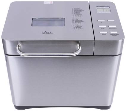 BiKitchen bake 501 Brotbackautomat mit Messbecher, mit Display 2 l Inox