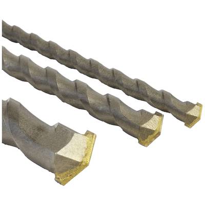 Drei Spiralbohrer mit gehärteten Spitzen, die für das Bohren in harten Materialien geeignet sind. Die Spitzen sind mit Metall beschichtet.