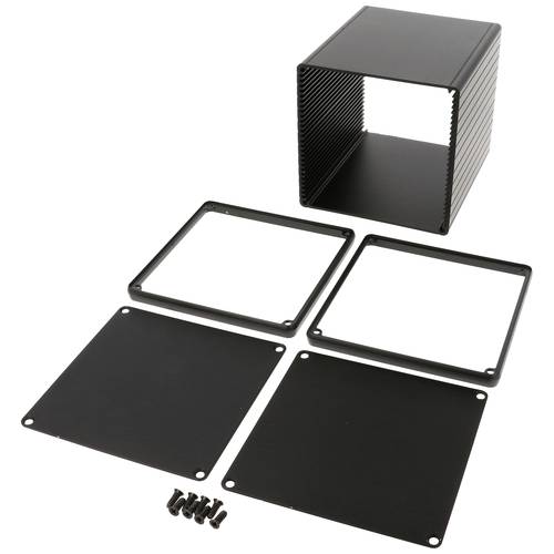 Hammond Electronics 1455NS1201BK Universal-Gehäuse 120 x 103 x 103 Aluminium extrudiert Schwarz 1 St.