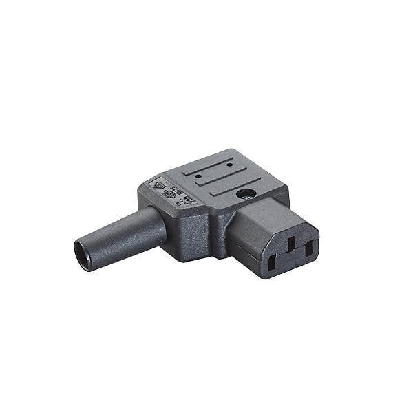 Bachmann 915173 Kaltgeräte-Steckverbinder gewinkelt Schwarz 1 St. Piece