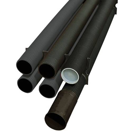 Fränkische Rohrwerke 19021110 KabuflexS1103m-St sw Wellrohr Schwarz 3 m