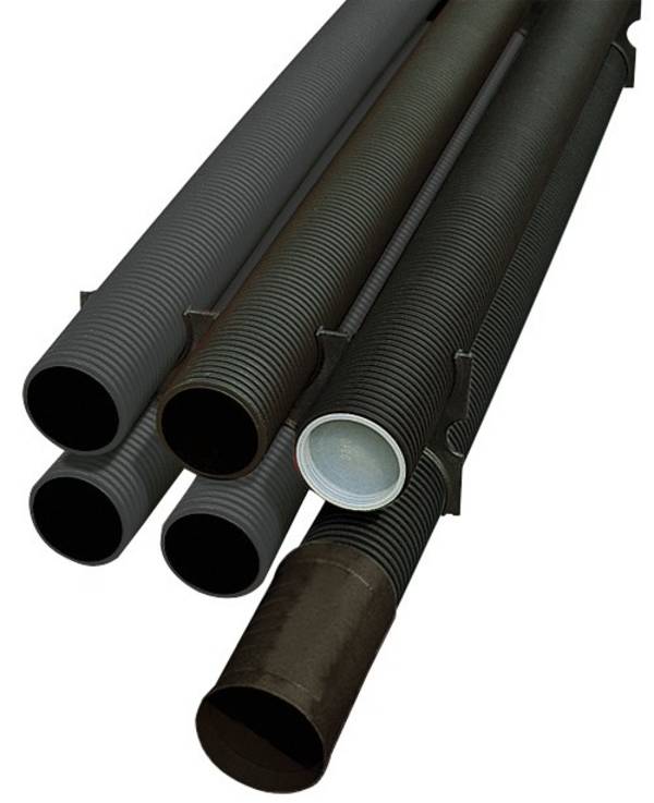 Fränkische Rohrwerke 19021075 KabuflexS753m-St sw Wellrohr Schwarz  63 mm  3 m
