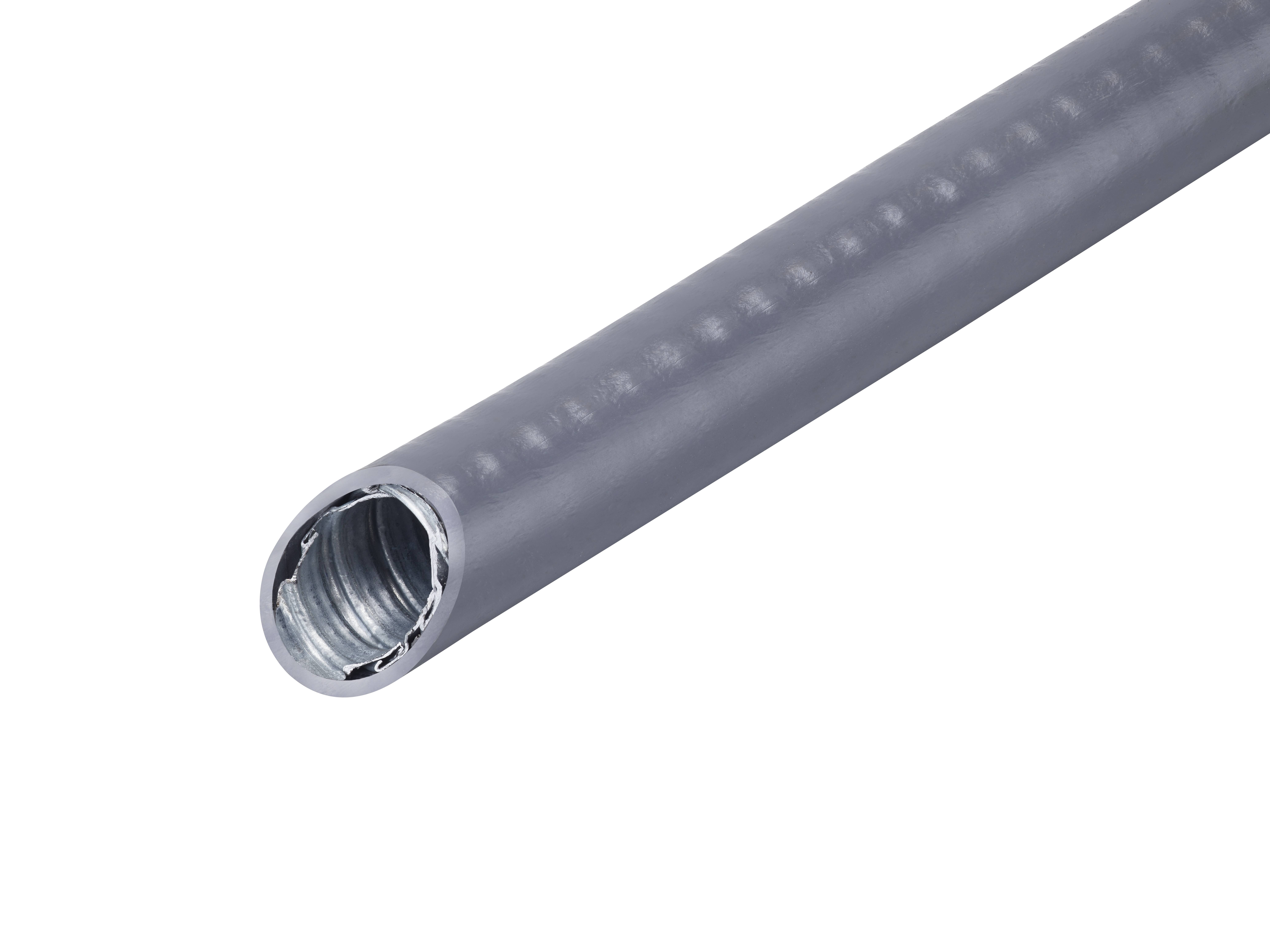 Fränkische Rohrwerke 4870924013 MC-DMC-240-PVC.5 Metallschutzschlauch Grau 5 m