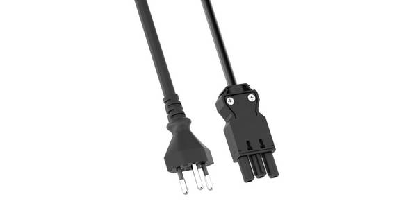 Bachmann 375018 Strom Netzkabel Schwarz 5 m
