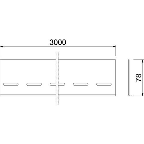 OBO Bettermann 6049241 Schutzblech 3 m