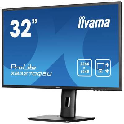 Ein Computerbildschirm von iiyama, Modell ProLite XB3270QSU, 32 Zoll groß, mit einer Auflösung von 2560 x 1440 Pixeln.
