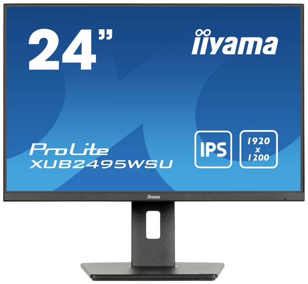 Iiyama ProLite XUB2495WSU-B7 LED-Monitor  EEK D (A - G) 61.2 cm (24.1 Zoll) 1920 x 1200 Pixel 16:10 4 ms HDMI®, DisplayPort, Kopfhörer (3.5 mm Klinke), USB-A (USB 3.2 Gen 1) IPS LED