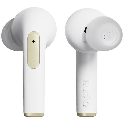 Sudio N2 Pro In Ear Headset Bluetooth® Stereo Weiß Noise Cancelling Headset, Ladecase, Touch-Steuerung