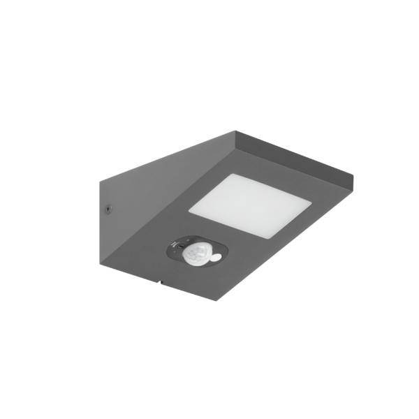 Brumberg 65291103 65291103 Solar-Außenwandleuchte  LED LED fest eingebaut 1.4 W Grau