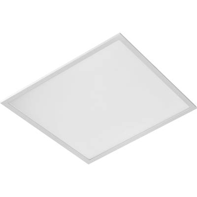 Ein quadratisches LED-Deckenpanel mit weißem Rahmen, geeignet für moderne Innenbeleuchtung.