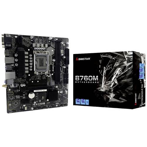BioStar B760MX2-E Mainboard Sockel (PC) Intel® LGA 1700 Formfaktor (Details) Micro-ATX Mainboard-Chipsatz Intel® B760