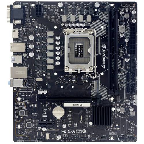 BioStar H610MH D5 Mainboard Sockel (PC) Intel® LGA 1700 Formfaktor (Details) Micro-ATX Mainboard-Chipsatz Intel® H610