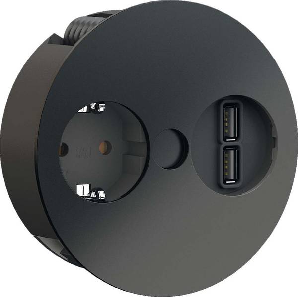 Bachmann 931131 Steckdosenleiste  Schwarz Schutzkontakt 1 St.