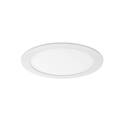 Rund, flach integrierbares LED-Panel, weiß, für Deckenmontage geeignet. Energiesparend und modernes Design, ideal für Innenräume.