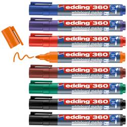 Edding 4-360-8-S2999 Whiteboardmarker Set Schwarz, Rot, Blau, Grün, Orange, Braun, Violett 8 St.