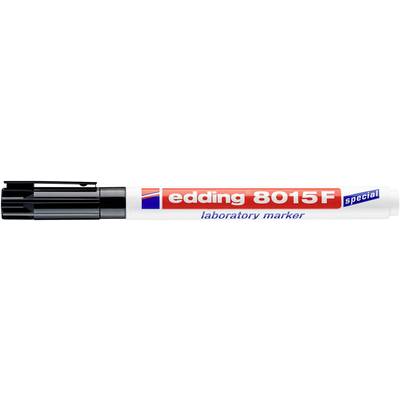 Ein schwarzer Labor-Marker, Marke 'edding 8015F', mit rotem und schwarzem Aufdruck.