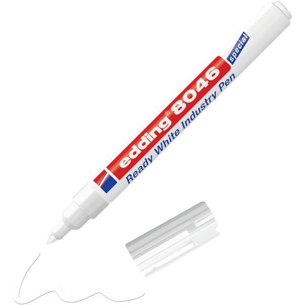 Edding EDDING - Permanent-Marker Ready White Industry Pen E-8046 4-8046049 Industriemarker Weiß wasserfest: Ja