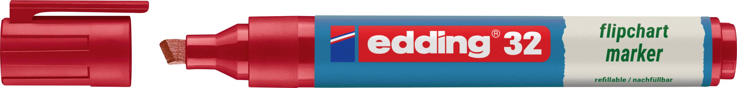 Edding 4-32002 Flipchartmarker 4-32002 Keilspitze 1 - 5 mm Rot 1 St.