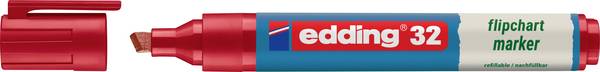 Edding 4-32002 Flipchartmarker 4-32002 Keilspitze 1 - 5 mm Rot 1 St.