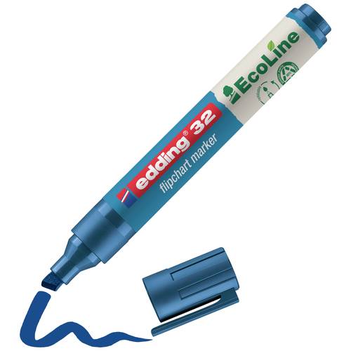 Edding 4-32003 Flipchartmarker 32 EcoLine Keilspitze 1 - 5 mm Blau 1 St.