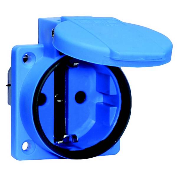 Bals Elektrotechnik 71082  Anbau-Steckdose  mit Deckel IP54 Blau