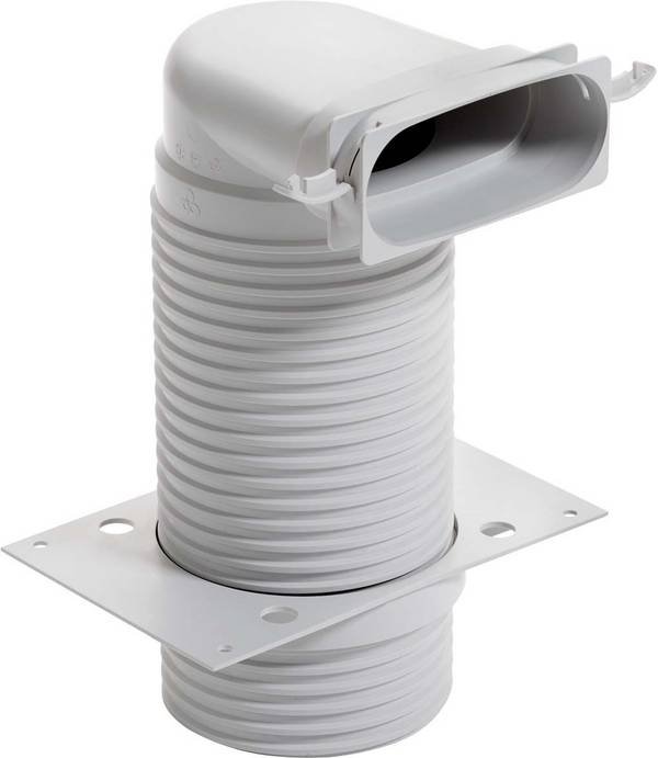 Vaillant Ventilanschluss 90 Grad, D 125mm, für Luftschlauch flach, 0020180844