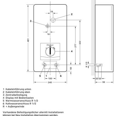 Vaillant VED E 24/8 B VED E 24/8 B Durchlauferhitzer A (A+ - F) 24 kW