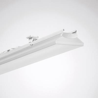 Ein weißes, modernes LED-Lichtsystem mit klaren Linien und minimalistischem Design. Geeignet für gewerbliche Innenräume.