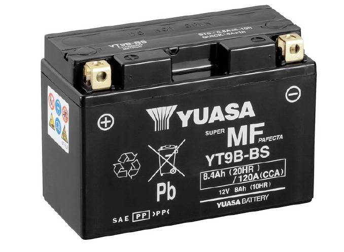 Yuasa YT9B Motorradbatterie 12 V 8 Ah