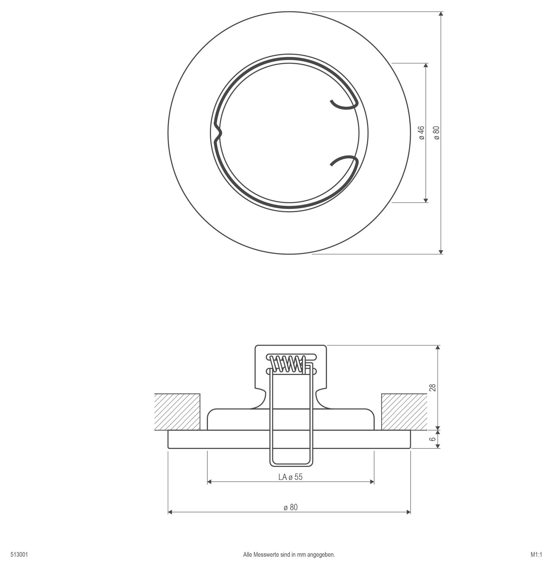 EVN 513001 513001 Einbauring Halogen ohne 50 W Weiß-2