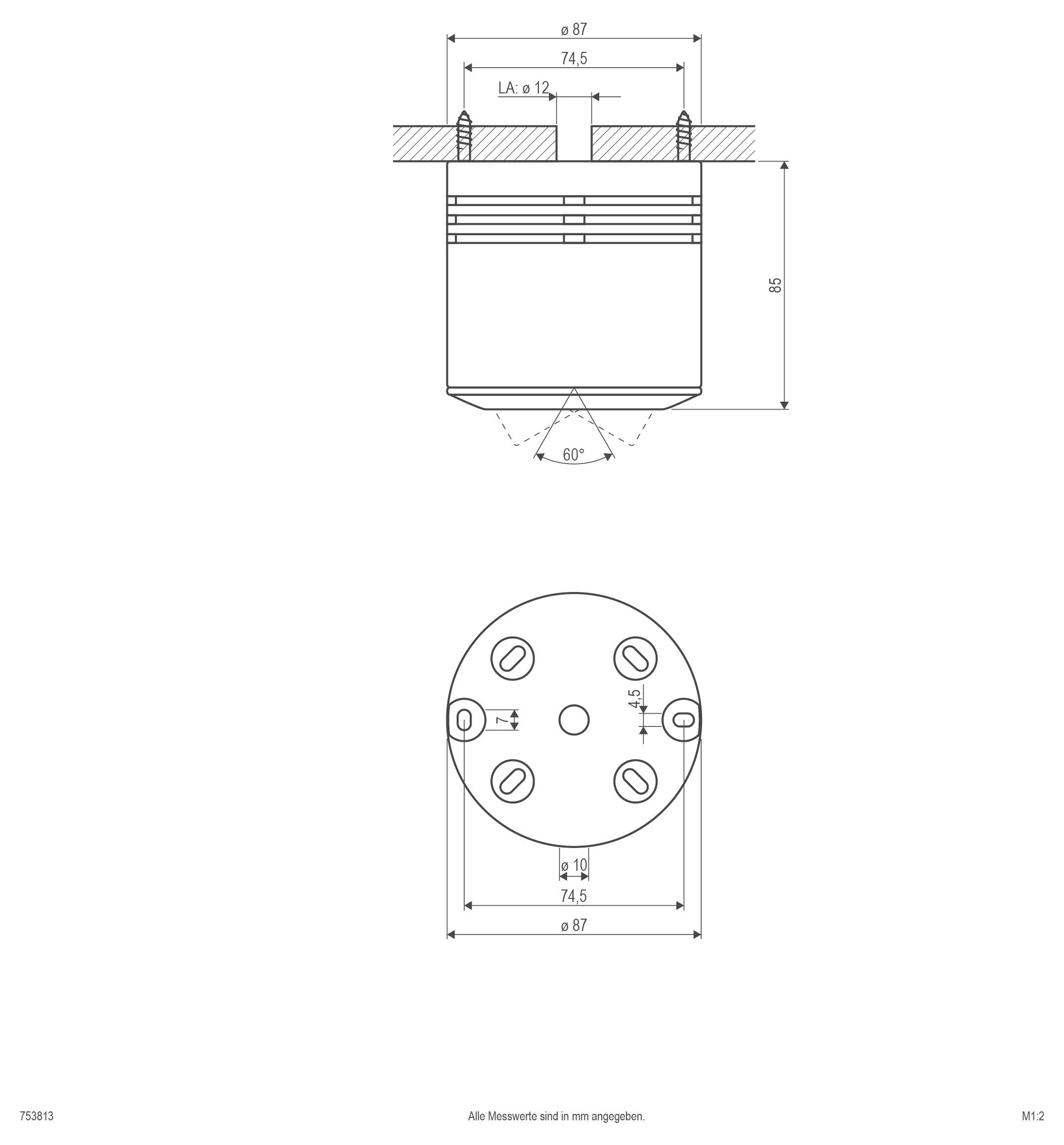 EVN 753813 753813 Aufbauleuchte Hochvolt-Halogenlampe GU10 50 W Chrom-2