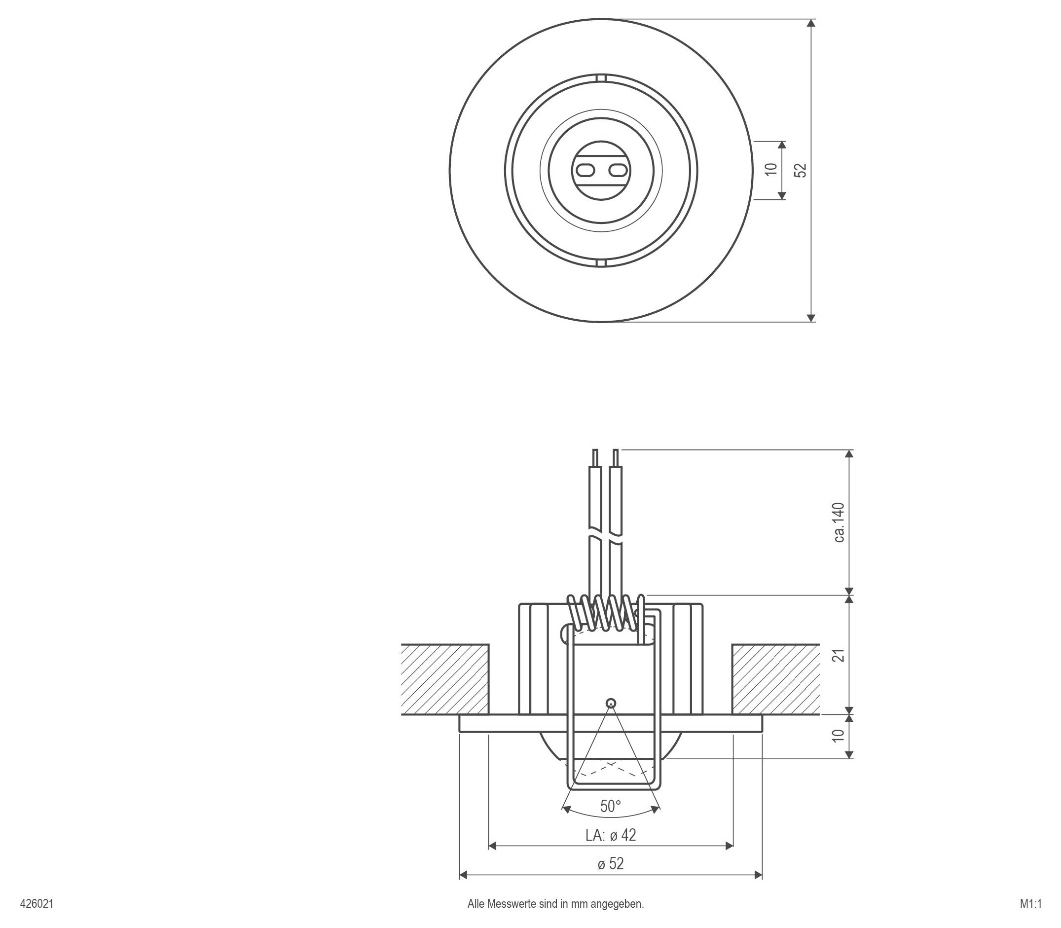 EVN 426421 426421 Einbauring Halogen G4 20 W Gold-2