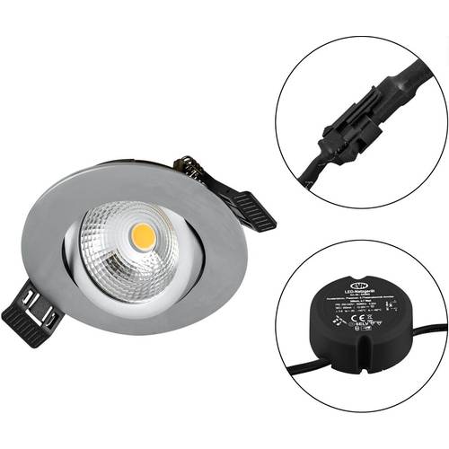 Thumbnail - EVN S061502 S061502 LED-Einbauleuchte LED 6 W Chrom