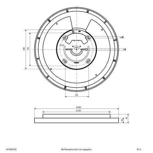 Thumbnail - EVN AP44400125 AP44400125 LED-Deckenleuchte LED Weiß