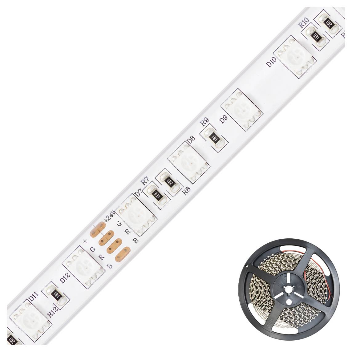 EVN LSTRSB6724305099 LSTRSB6724305099 LED-Streifen mit Lötanschluss 24 V 5000 mm RGB 1 St.-1