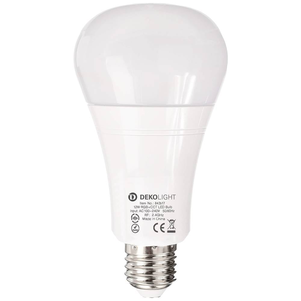 Deko Light 843517 LED-lamp Energielabel F (A - G) E27 12 W RGB, Warmwit tot koudwit (Ø x l) 74 mm x 140 mm Dimbaar, Besturing via App 1 stuk(s)