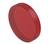Rotes, rundes Linsenelement, möglicherweise für optische Geräte oder als dekoratives Element verwendet.