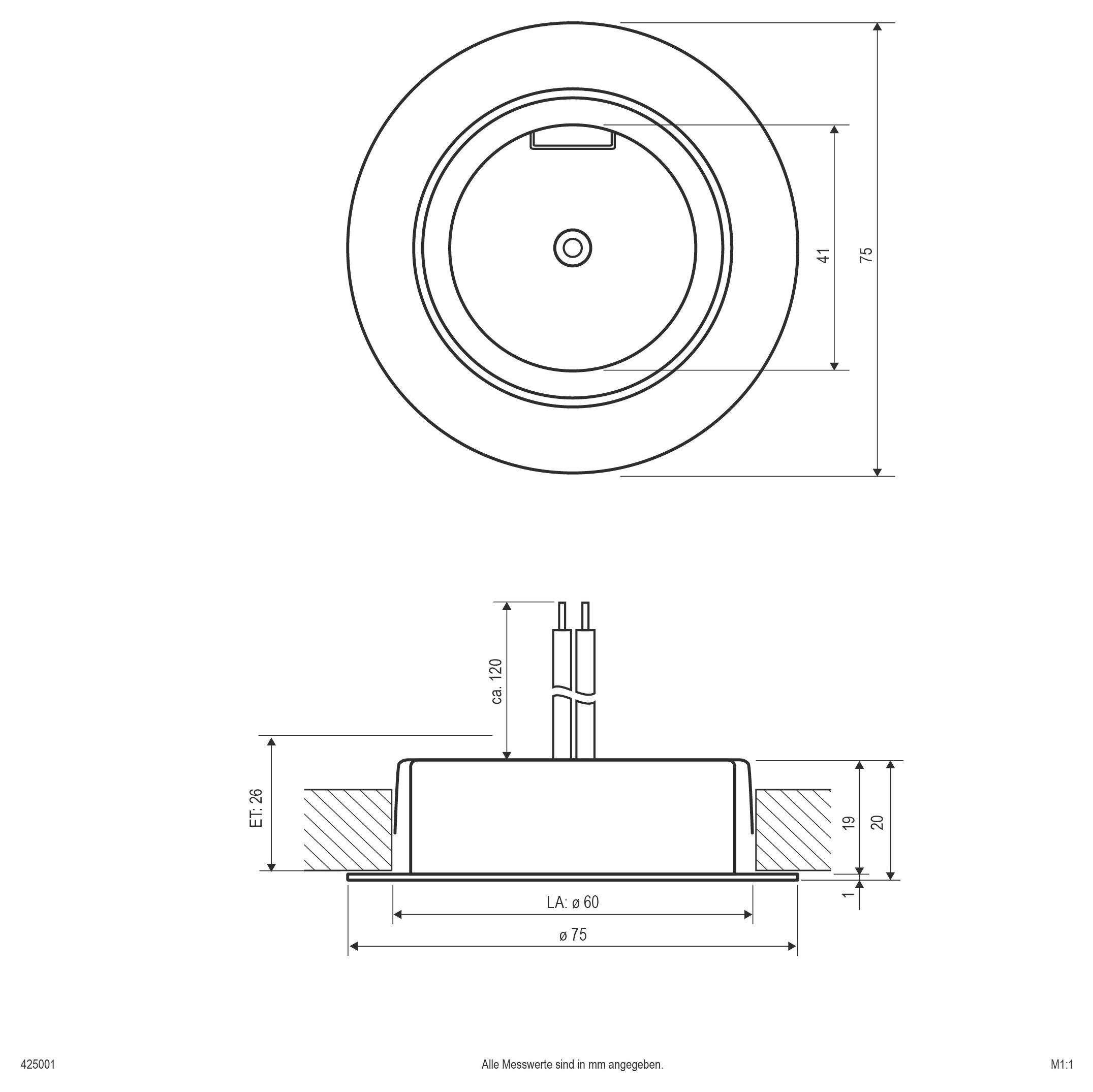EVN 425001 425001 Einbauleuchte Halogen G4 20 W Weiß-2