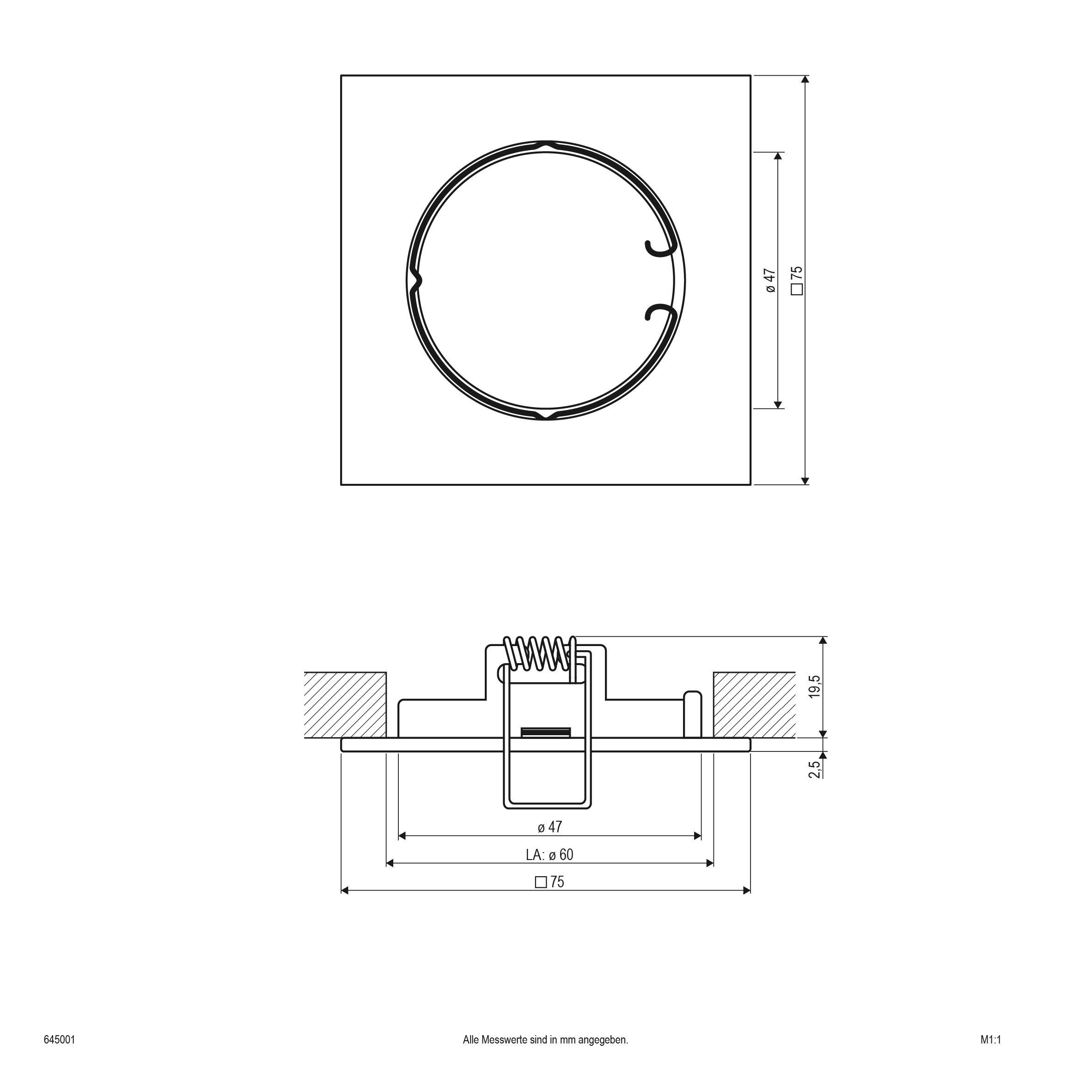 EVN 645001 645001 Einbauring Halogen ohne 50 W Weiß