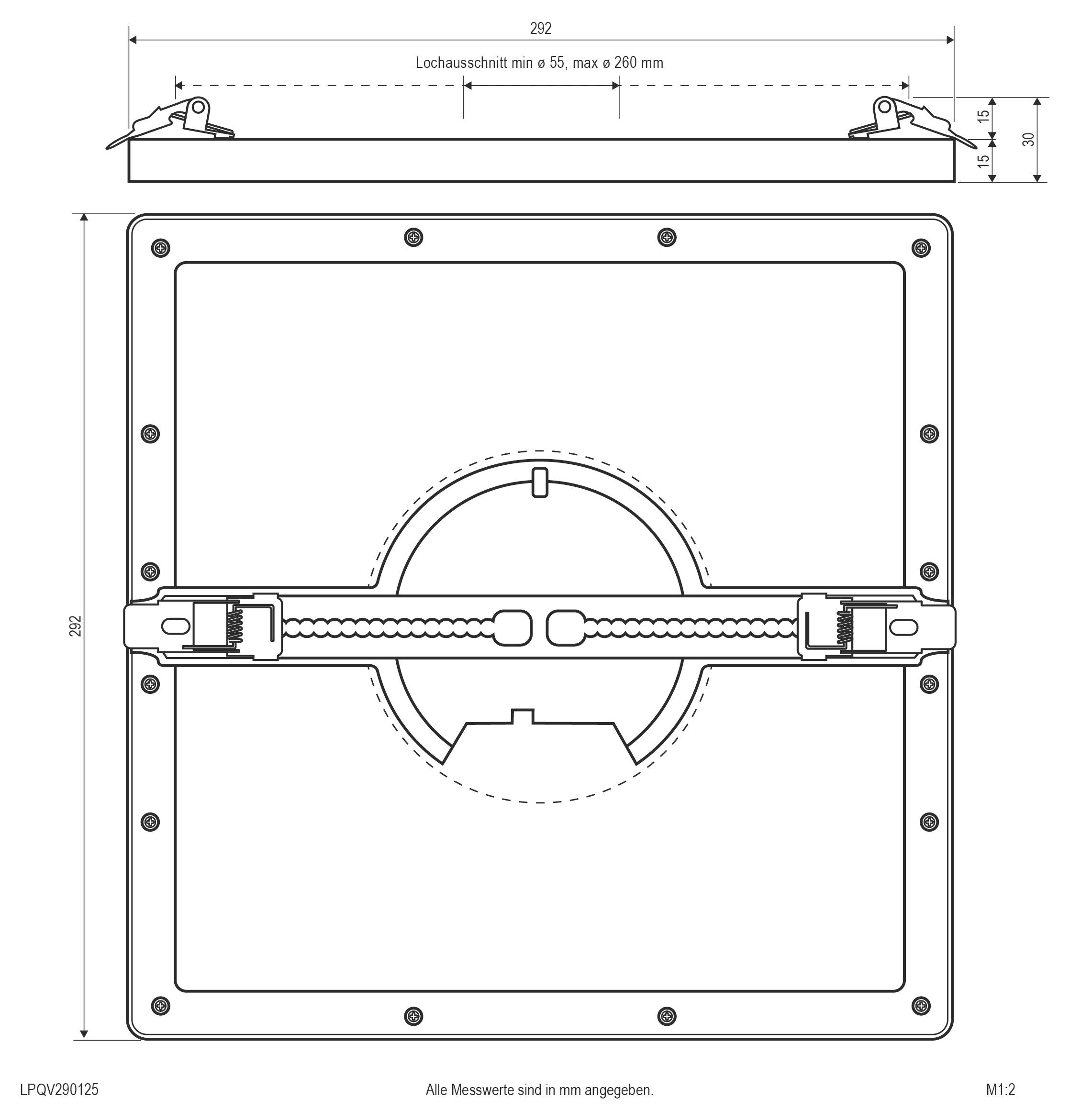EVN LPQV290125 LPQV290125 LED-Einbaupanel LED 24 W Weiß-2